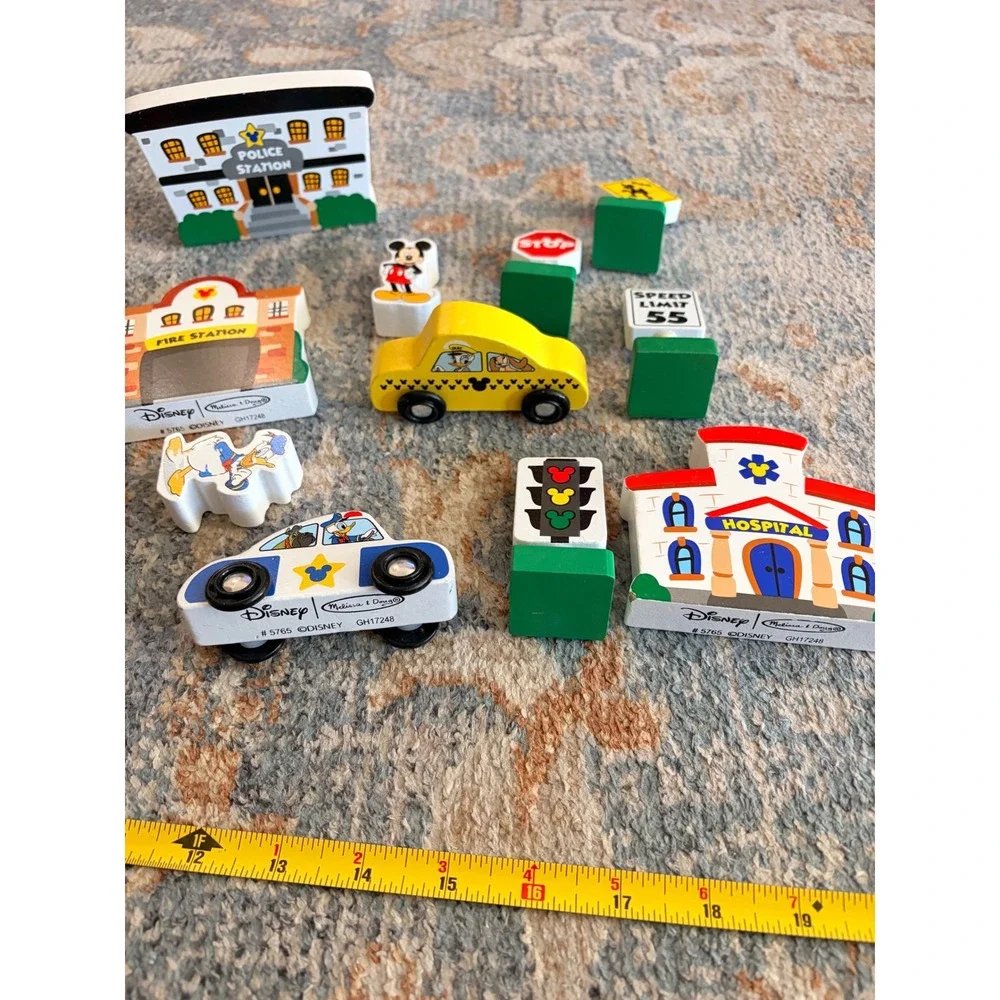 Melissa & Doug Disney Mickey Mouse Deluxe Wooden Vehicles Set